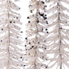 Silver Glittered Miniature Tree Set, 3-Piece Set