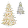 7.5' Instant Connect Dual Color LED Cream Flocked Tree