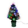24“ Pre-Lit Fiber Optic Potted Tree