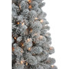 7' Pre-Lit Clear Incandescent New Brunswick Flocked Spruce Tree