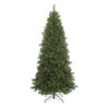 7.5' Pre-Lit Multicolor Incandescent Slim Burlington Spruce Tree