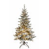 5' Pre-Lit Warm White LED Snow Pine Tree