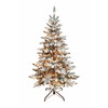 5' Pre-Lit Clear Incandescent Snow Pine Tree