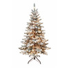 5' Pre-Lit Clear Incandescent Snow Pine Tree