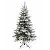 5' Pre-Lit Clear Incandescent Snow Pine Tree