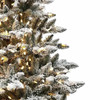 6' Pre-Lit Warm White LED Snow Pine Tree