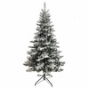 6' Pre-Lit Warm White LED Snow Pine Tree