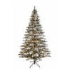 9' Pre-Lit Warm White LED Snow Pine Tree