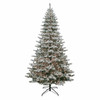 9' Pre-Lit Clear Incandescent Snow Pine Tree