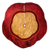 72" Red and Gold Criss-Cross Scallop Tree Skirt