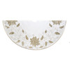 54“ Ivory Tree Skirt With Embroidered Snowflake Design