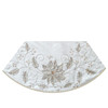 54" Ivory Tree Skirt With Embroidered Snowflake Design