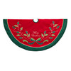 48" Red and Green With Holly Tree Skirt