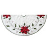 54" Ivory Tree Skirt With Poinsettia Appliqué©