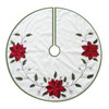 54" Ivory Tree Skirt With Poinsettia Appliqué©