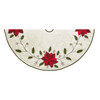 54" Ivory Tree Skirt With Poinsettia Appliqué©