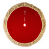 48" Red Cable Knit Tree Skirt
