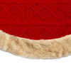 48" Red Cable Knit Tree Skirt