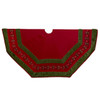 72“ Red & Green Gathered Border Tree Skirt