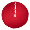 60" Red Dupion Embroidered Tree Skirt