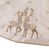 72" White Dupion Embroidered Tree Skirt