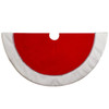 48“ Red With White Border Tree Skirt