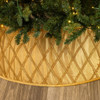 24“ Embroidered Gold Satin Tree Collar