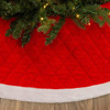 28" Quilted Red Velvet Tree Collar