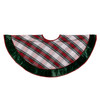 48" Red & Green Plaid Velvet Border Tree Skirt