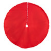 60" Red & Gold Plush Faux Fur Tree Skirt