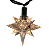 9' UL 10L Clear Diamond Star Light Set