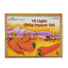 9' UL 10L Multicolored Chili Pepper Connectible Light Set