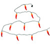 9' UL 10L Red Chili Pepper Connectible Light Set