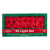 28.3' UL 35L Red Poinsettia Light Set