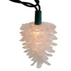 9' UL 10L Clear Pine Cone Light Set
