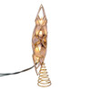 9.25" 10L Clear LED Gold Capiz Star Tree Topper