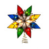 9.25“ 10-Light Multicolor LED Gold Capiz Star Treetop