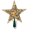 9“ UL 10-Light Gold Wire Star Treetop