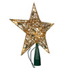 9" UL 10L Gold Wire Star Tree Topper