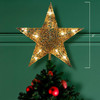 9" UL 10L Gold Wire Star Tree Topper