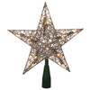 9" UL 10L Silver Wire Star Tree Topper