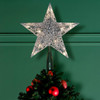 9" UL 10L Silver Wire Star Tree Topper