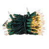 18.5' UL 100-Light Clear Light Green Wire Light Set