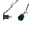 18.5' UL 100-Light Clear Light Green Wire Light Set