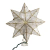 9.27“ UL 10-Light Capiz Gold Star With Arabesque Decoration Treetop