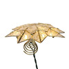 9.27" UL 10L LED Capiz With Scroll Accents Star Tree Topper
