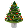 6" Ceramic Green Tree Night Light