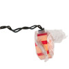 9' UL 10L Peppermint Candy Light Set