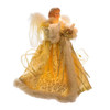 10" UL 10L Ivory and Gold Angel Tree Topper