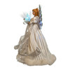 12" 7L Warm White LED Fiber-Optic White and Silver Angel Tree Topper